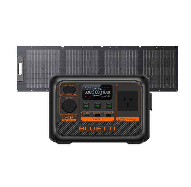 Bluetti AC2P + 120W Solar Panel