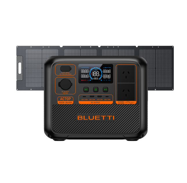 Bluetti AC70P + 200W Solar Panel