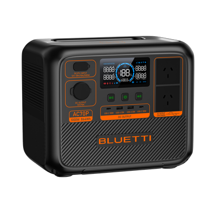 BLUETTI AC70P Portable Power Station | 1,000W 864Wh - Actiontech