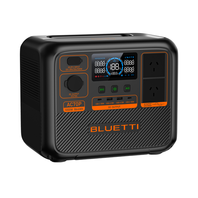 BLUETTI AC70P Portable Power Station + MP200 Solar Panel - Actiontech