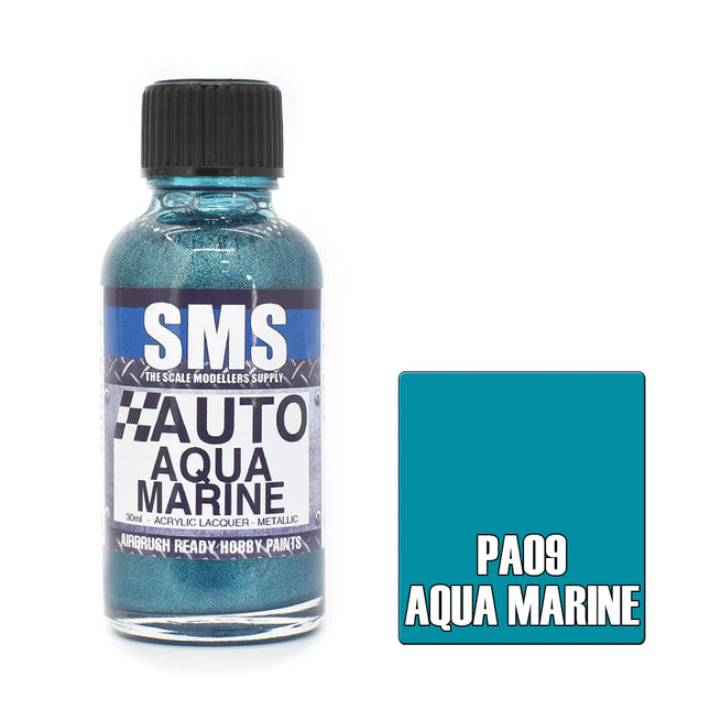 Airbrush Paint 30ml Auto Aqua Marine Scale Modellers Supply