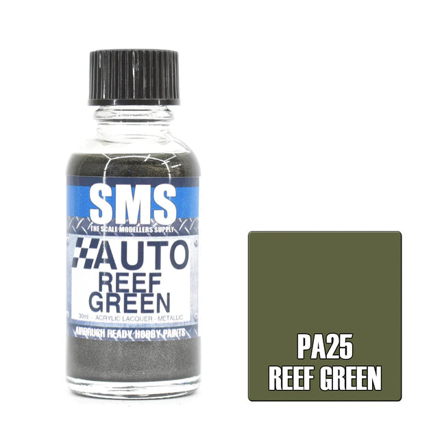 Air Brush Paint 30ml Reef Green Acrylic Lacquer Scale Modellers Supply