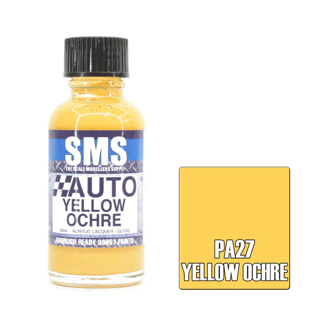 Air Brush Paint 30ml Yellow Ochre Acrylic Lacquer Scale Modellers Supply