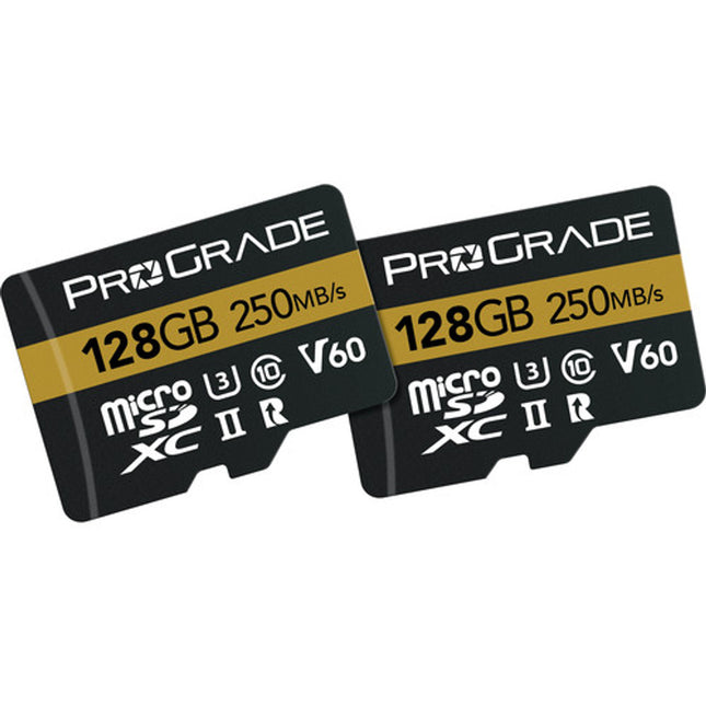 Prograde Digital Micro SDXC Gold UHS-II 128GB R250MB/S W130MB/S V60 2PK