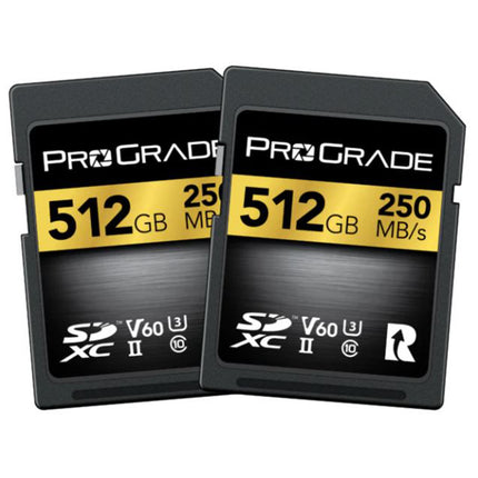 Prograde Digital SDXC GOLD UHS-II 512GB R250MB/S W120MB/S V60 2PK