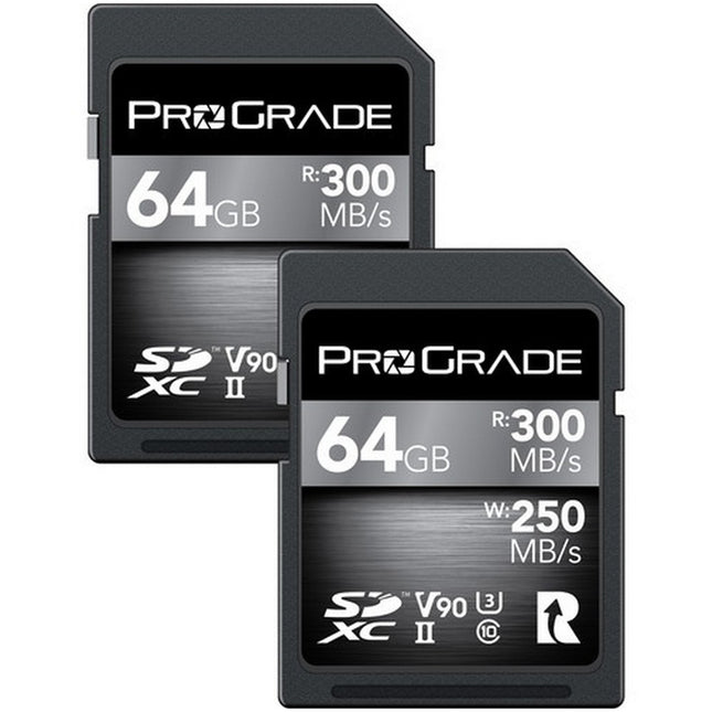 Prograde Digital SDXC COBALT UHS-II 64GB R300MB/S W250MB/S V90 2PK