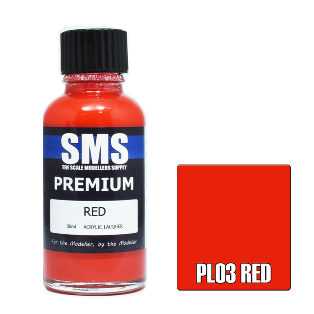 Air Brush Paint 30ml Premium Red Acrylic Lacquer Scale Modellers Supply