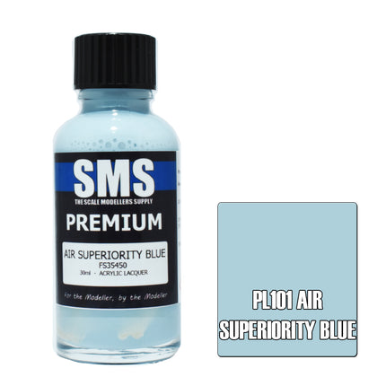 Air Brush Paint 30ml Premium Air Superiority Blue Acrylic Lacquer Scale Modellers Supply