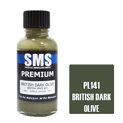 Air Brush Paint 30ml Premium British Dark Olive  Acrylic Lacquer Scale Modellers Supply