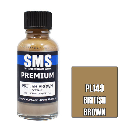 Air Brush Paint 30ml Premium British Brown Scc No.2  Acrylic Lacquer Scale Modellers Supply