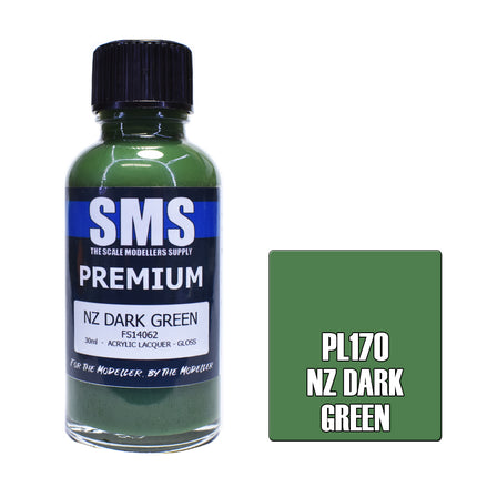 Air Brush Paint 30ml Premium Nz Dark Green  Acrylic Lacquer Scale Modellers Supply