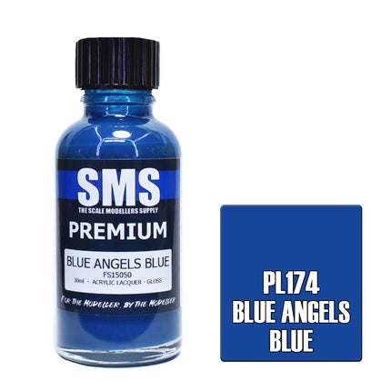 Air Brush Paint 30ml Premium Blue Angels Blue  Acrylic Lacquer Scale Modellers Supply