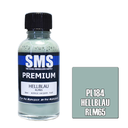 Air Brush Paint 30ml Premium Hellblau Rlm65  Acrylic Lacquer Scale Modellers Supply