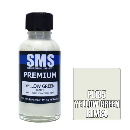 Air Brush Paint 30ml Premium Yellow Green Rlm84 Acrylic Lacquer Scale Modellers Supply