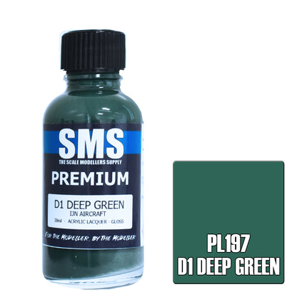 Air Brush Paint 30ml Premium D1 Deep Green  Acrylic Lacquer Scale Modellers Supply