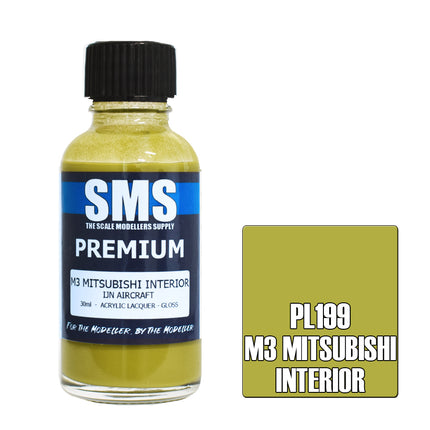 Air Brush Paint 30ml Premium M3 Mitsubishi Interior  Acrylic Lacquer Scale Modellers Supply