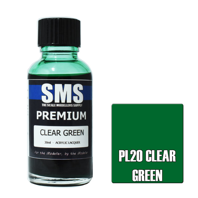 Air Brush Paint 30ml Premium Clear Green Acrylic Lacquer Scale Modellers Supply