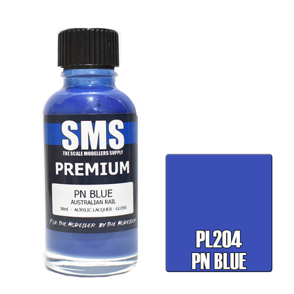 Air Brush Paint 30ml Premium Pn Blue  Acrylic Lacquer Scale Modellers Supply