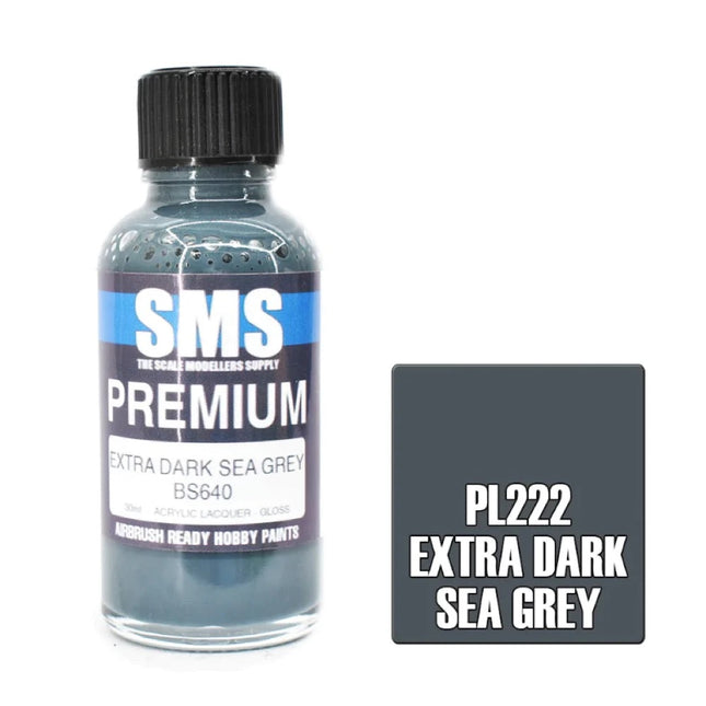 Air Brush Paint 30ml Premium Extra Dark Sea Grey Acrylic Lacquer Scale Modellers Supply