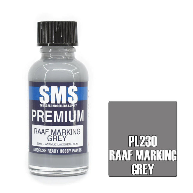 Air Brush Paint 30ml Raaf Marking Grey Pl230 Acrylic Lacquer Scale Modellers Supply