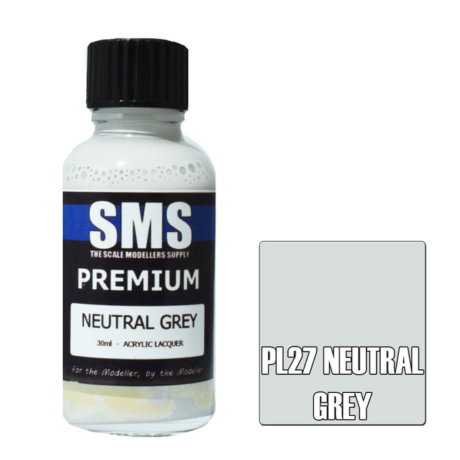 Air Brush Paint 30ml Premium Neutral Grey Acrylic Lacquer Scale Modellers Supply