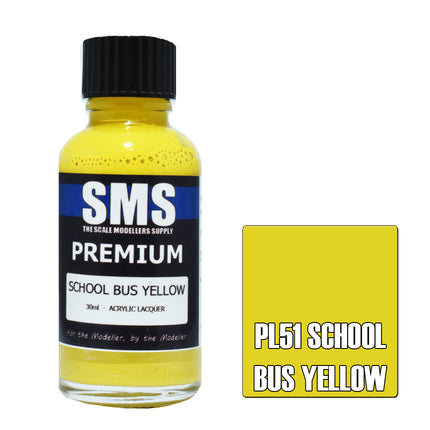 Air Brush Paint 30ml Premium School Bus Yellow Acrylic Lacquer Scale Modellers Supply