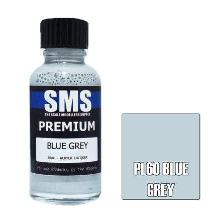 Air Brush Paint 30ml Premium Blue Grey Acrylic Lacquer Scale Modellers Supply