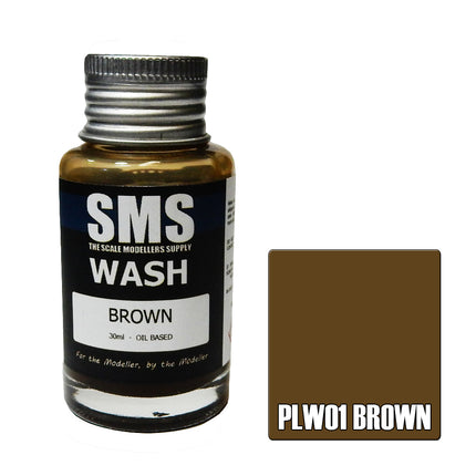 Airbrush Paint 30ml Wash Brown Scale Modellers Supply