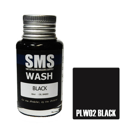 Airbrush Paint 30ml Wash Black Scale Modellers Supply