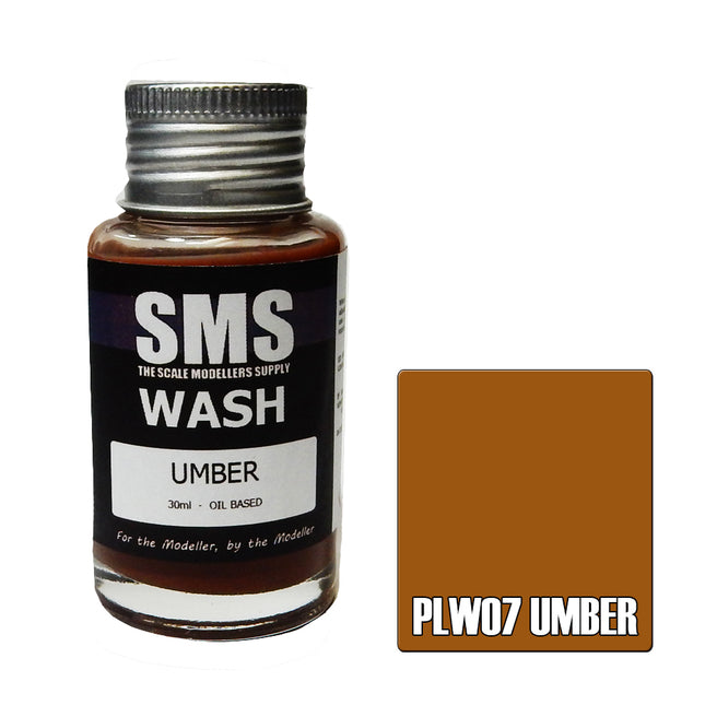 Airbrush Paint 30ml Wash Umber Scale Modellers Supply