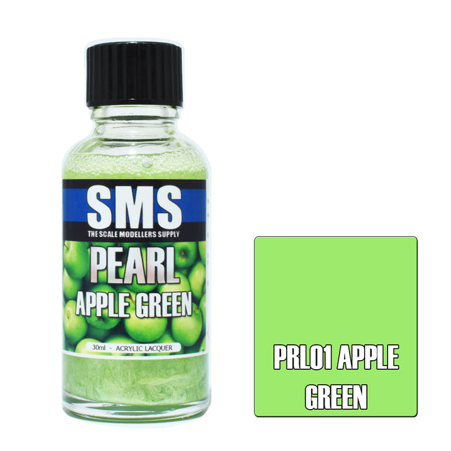 Airbrush Paint 30ml Pearl Apple Green Acrylic Lacquer Scale Modellers Supply