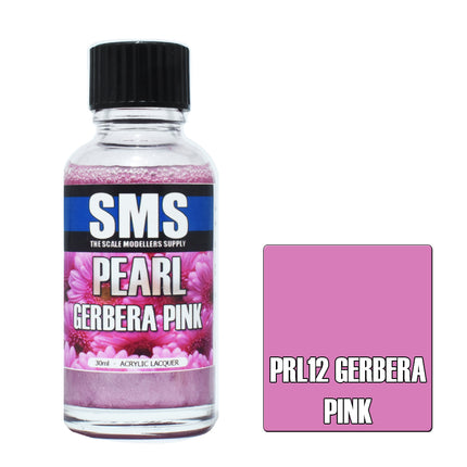 Airbrush Paint 30ml Pearl Gerbera Pink Acrylic Lacquer Scale Modellers Supply