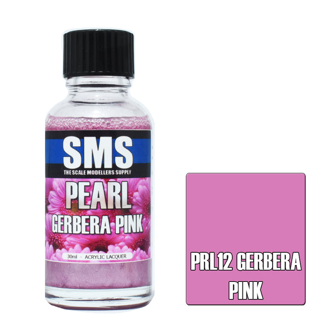 Airbrush Paint 30ml Pearl Gerbera Pink Acrylic Lacquer Scale Modellers Supply