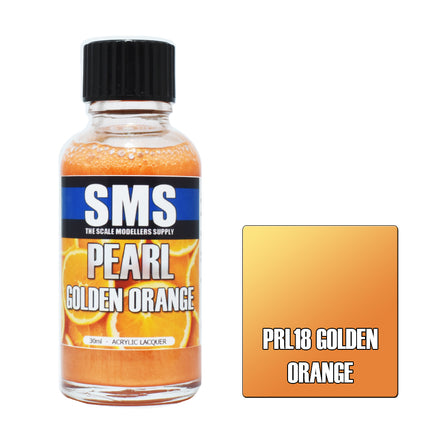 Airbrush Paint 30ml Pearl Golden Orange Acrylic Lacquer Scale Modellers Supply