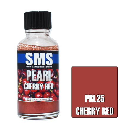 Airbrush Paint 30ml Pearl Cherry Red Acrylic Lacquer Scale Modellers Supply