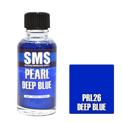 Airbrush Paint 30ml Pearl Deep Blue Acrylic Lacquer Scale Modellers Supply