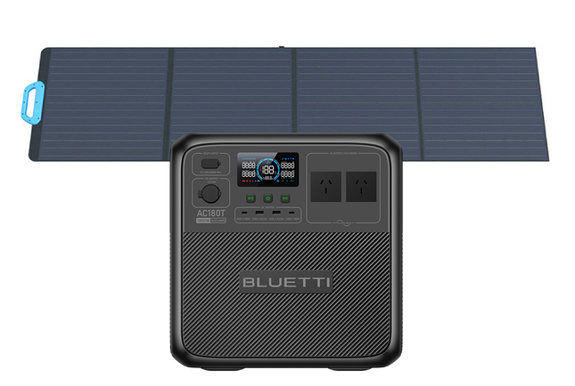 BLUETTI AC180T Portable Power Station + 200W Solar Panel