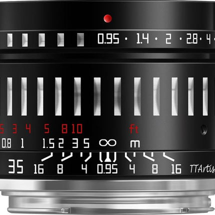 TTARTISAN 35MM F0.95 APS-C CANON M BLACK SILVER - Actiontech