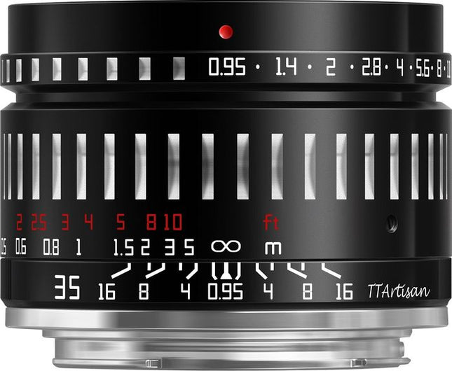 TTARTISAN 35MM F0.95 APS-C CANON M BLACK SILVER - Actiontech