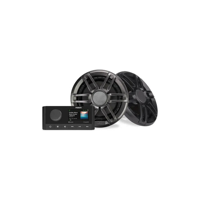 FUSION MARINE STEREO AND SPEAKER KIT WITH XS SPORTS SPEAKERS MS-RA210 - Actiontech