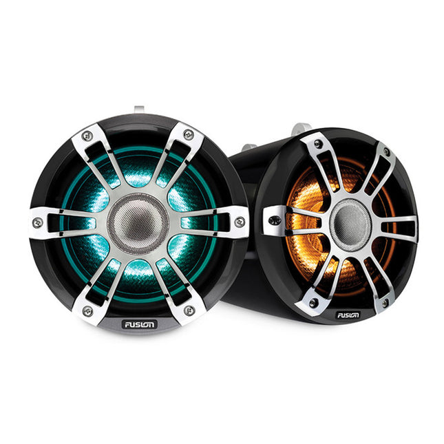 FUSION 6.5" Tower Speakers Grey Chrome With CRGBW Lighting SG-FLT652SPC (Per Pair) - Actiontech