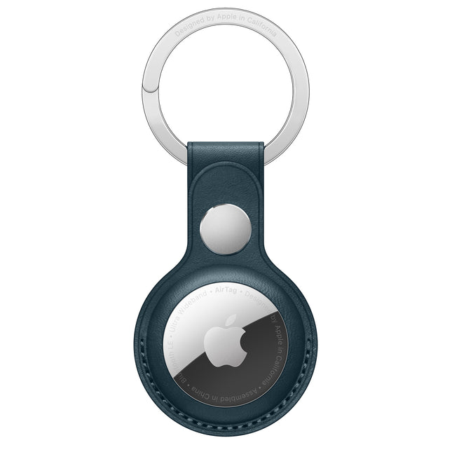 Apple AirTag Leather Key Ring - Baltic Blue - Actiontech