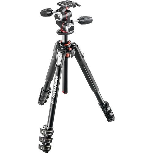 MANFROTTO 190 ALUMINIUM 4 SECTION WITH XPRO 3 WAY HEAD - Actiontech