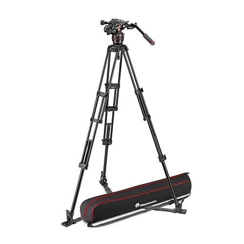 MANFROTTO NITROTECH 608 VIDEO HEAD & ALU TWIN GS TRIPOD - Actiontech