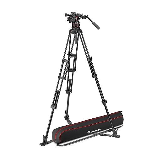 MANFROTTO NITROTECH 612 VIDEO HEAD & ALU TWIN GS TRIPOD - Actiontech